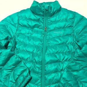 Marmot Women’s M green down puffer ski winter gorpcore hiking outdoor 700 fill